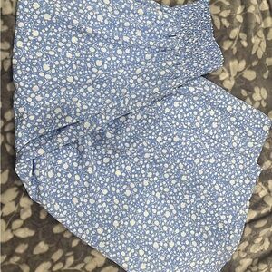 Blue and White Floral pants